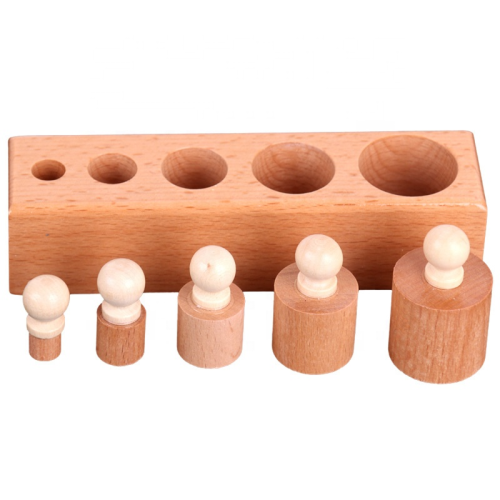 Set de cilindri din lemn Montessori Jucărie educativă Set de cilindri din lemn Montessori Jucărie educativă