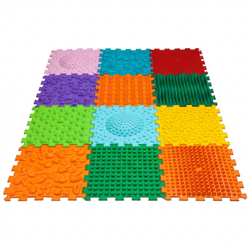 Masážna podložka Ortek Mega Mix Puzzle, 12 dielov, AKTUALIZOVANÁ