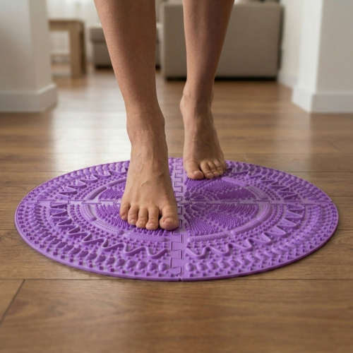 Massage mat Ortek Spikes, 4 pieces Lilac