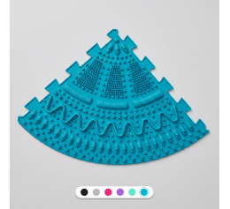 Massage mat Ortek Spikes, 1 piece Turquoise
