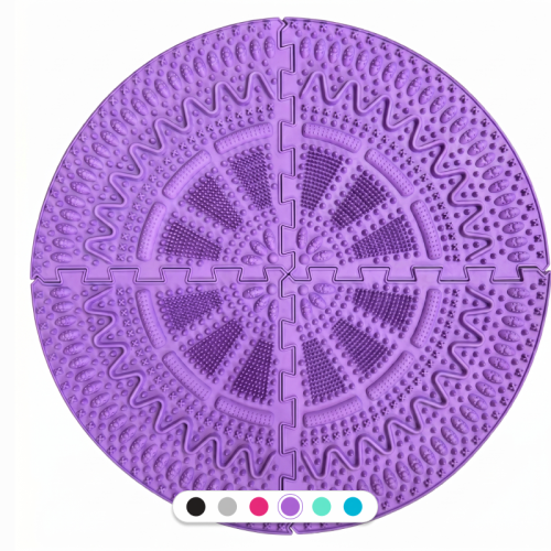 Massage mat Ortek Spikes, 4 pieces Lilac