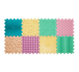 Covoraș de masaj Puzzle Mix Pastel 8 elemente