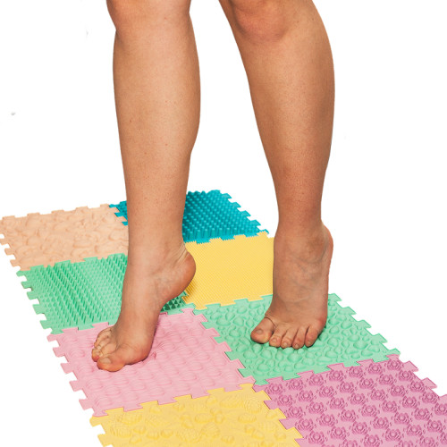 Masážní podložka Puzzle Mix Pastel 8 prvků