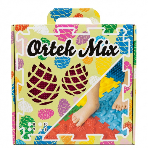 Masážna podložka Ortek Mix Puzzle, 8 dielov + modul Kamene