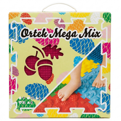 Massage mat Ortek Mix Puzzle 6 parts + 6 sectors PASTEL