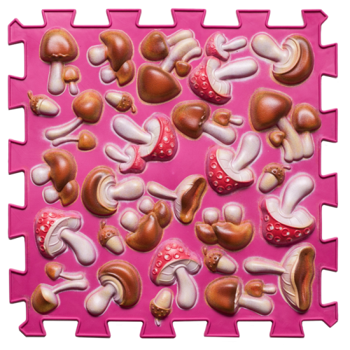 Massage orthopedic pads "Puzzle Mix" 6 modules Pink mushroom Massage orthopedic pads "Puzzle Mix" 6 modules Pink mushroom