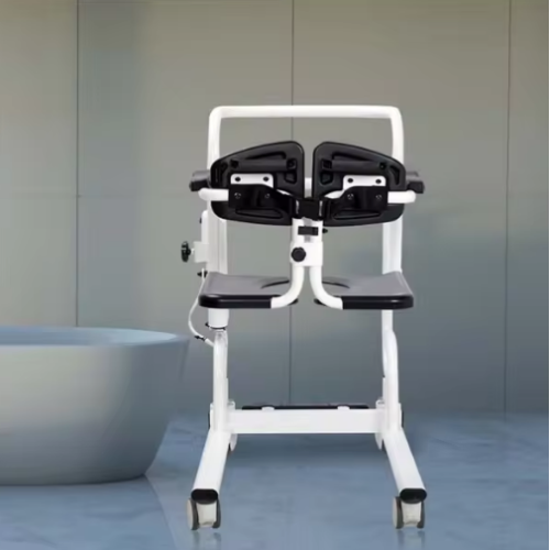 Professioneller Rollstuhl mit elektrischem Lift Toilettenrollstuhl auf Rädern mit Sitzverstellung