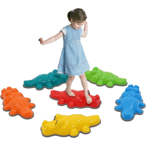 Set of balancing stones Crocodile for children