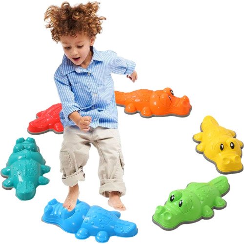 Set of balancing stones Crocodile for children