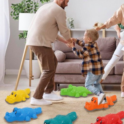 Set of balancing stones Crocodile for children