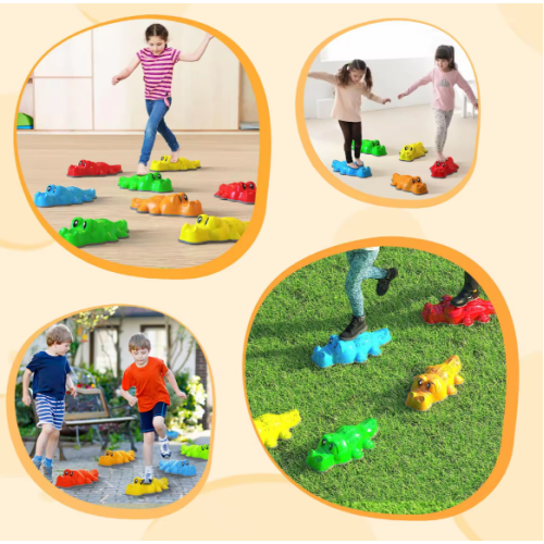 Set of balancing stones Crocodile for children