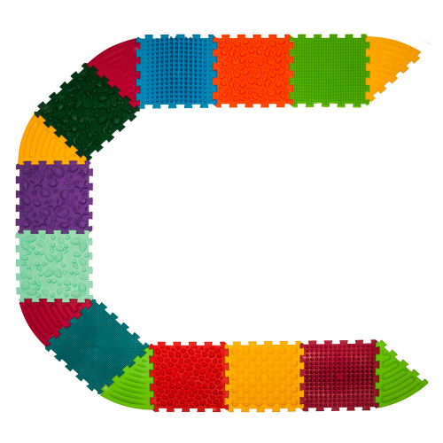 Masážní podložka Ortek Puzzle 10 prvků + 6 trojúhelníků