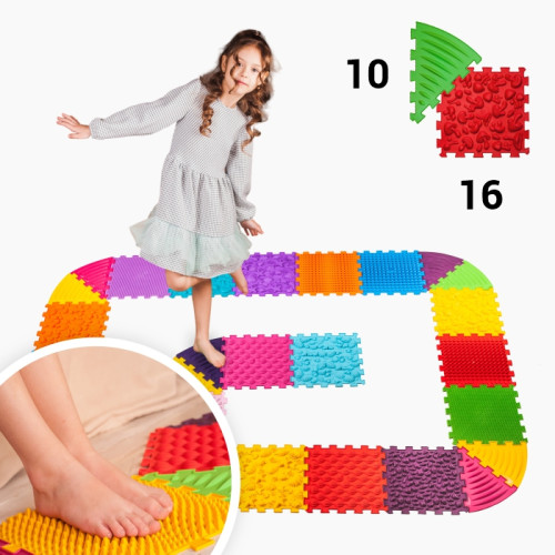 Massage mat Ortek Puzzle 16 elements + 10 triangles Massage mat Ortek Puzzle 16 elements + 10 triangles
