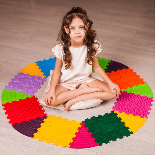 Masážní podložka Ortek Puzzle 8 prvků + 8 trojúhelníků Masážní podložka Ortek Puzzle 8 prvků + 8 trojúhelníků