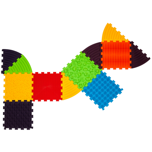 Ortek Tengerfenék Puzzle 6 elemből álló masszázs szőnyeg + 6 Háromszögű puzzle elem