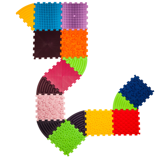 Masážní podložka Ortek Puzzle 10 prvků + 6 trojúhelníků