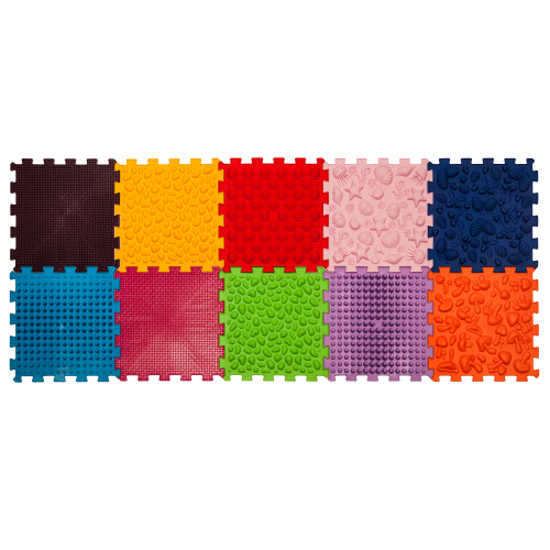 Masážní podložka Ortek Puzzle 10 prvků + 6 trojúhelníků