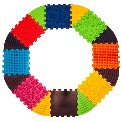 Masážní podložka Ortek Puzzle 8 prvků + 8 trojúhelníků Masážní podložka Ortek Puzzle 8 prvků + 8 trojúhelníků