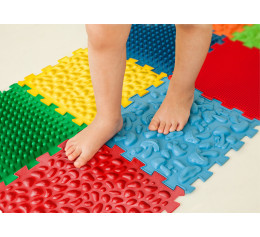 Masážní ortopedické podložky "Puzzle Mix" 10 modulů