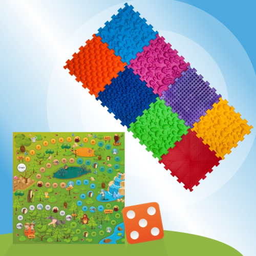 Masážní ortopedická podložka Ortek "Puzzle Mix" 8 modulů + Hra "Lesní dobrodružství" Masážní ortopedická podložka Ortek "Puzzle Mix" 8 modulů + Hra "Lesní dobrodružství"