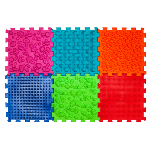 Masážní ortopedické podložky "Puzzle Mix" 6 modulů