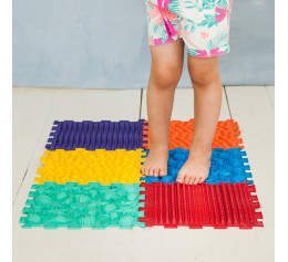 Orthopädische Sensorik Strukturmatten Massagematte Puzzle "Meeresstrand" 6 Elemente