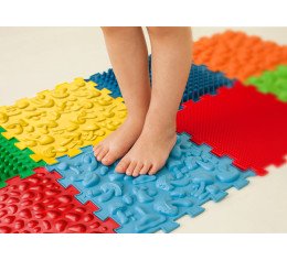 Massage orthopedic mat Ortek "Puzzle Mix" 8 modules
