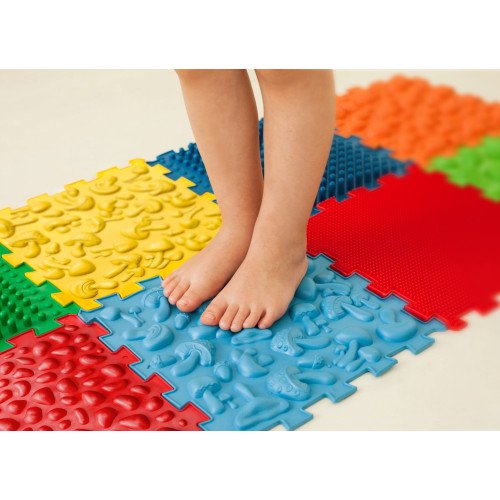 Covoraș ortopedic pentru masaj Puzzle "Mix" 8 elemente