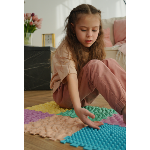 Covoraș de masaj Puzzle Mix Pastel 6 elemente Covoraș de masaj Puzzle Mix Pastel 6 elemente