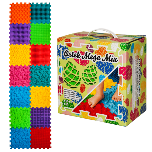 Masážní ortopedické podložky Ortek Puzzle "Mega Mix" 14 modulů