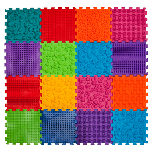 Masážní ortopedická podložka Ortek Puzzle "Mega Mix" 16 modulů Masážní ortopedická podložka Ortek Puzzle "Mega Mix" 16 modulů
