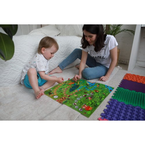 Masážna ortopedická podložka Puzzle "Mix" 8 prvkov + Hra Lesné dobrodružstvá Masážna ortopedická podložka Puzzle "Mix" 8 prvkov + Hra Lesné dobrodružstvá