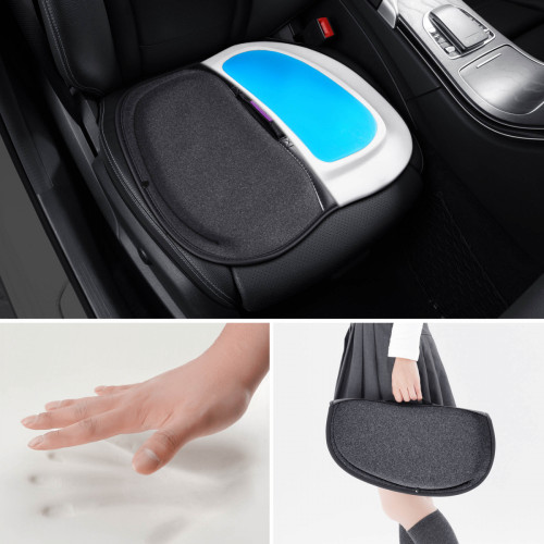 Gel cushion made of memory foam for the seat, foldable