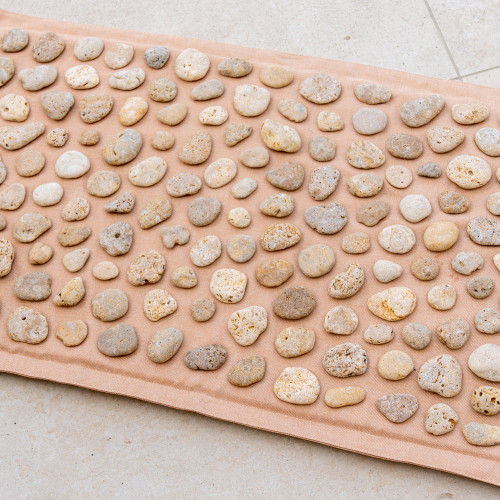 Massage orthopedic mat with natural pebbles “Ortek” SOFT 74x44 cm