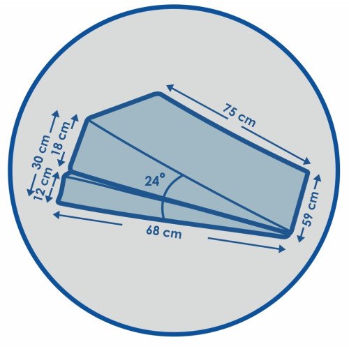 Pernă cu plan înclinat Dublă antireflux cu reglare pe înălțime J2540 DG