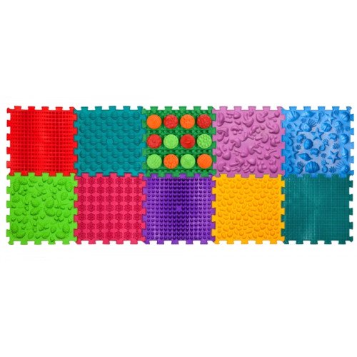 Covoraș de masaj "Ortek Mix Puzzle-uri" 10 elemente + "Modele" cadou Covoraș de masaj "Ortek Mix Puzzle-uri" 10 elemente + "Modele" cadou