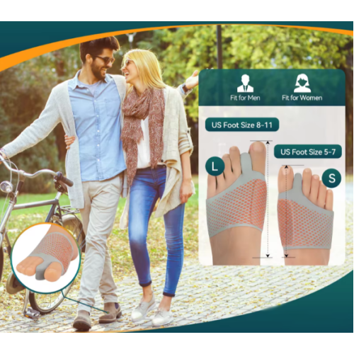 Hallux Valgus bandázs kötés 2 féle ujjelválasztóval és gélbetéttel Hallux Valgus bandázs kötés 2 féle ujjelválasztóval és gélbetéttel